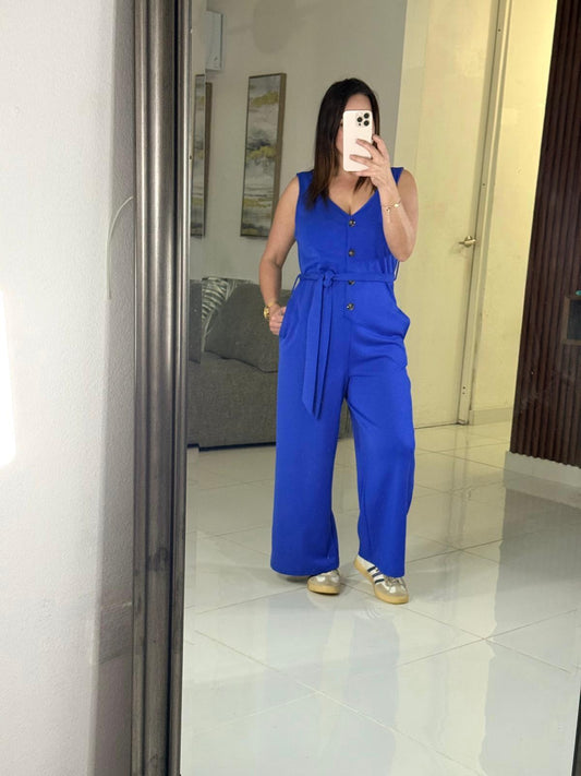 Jumpsuit Azul Botones