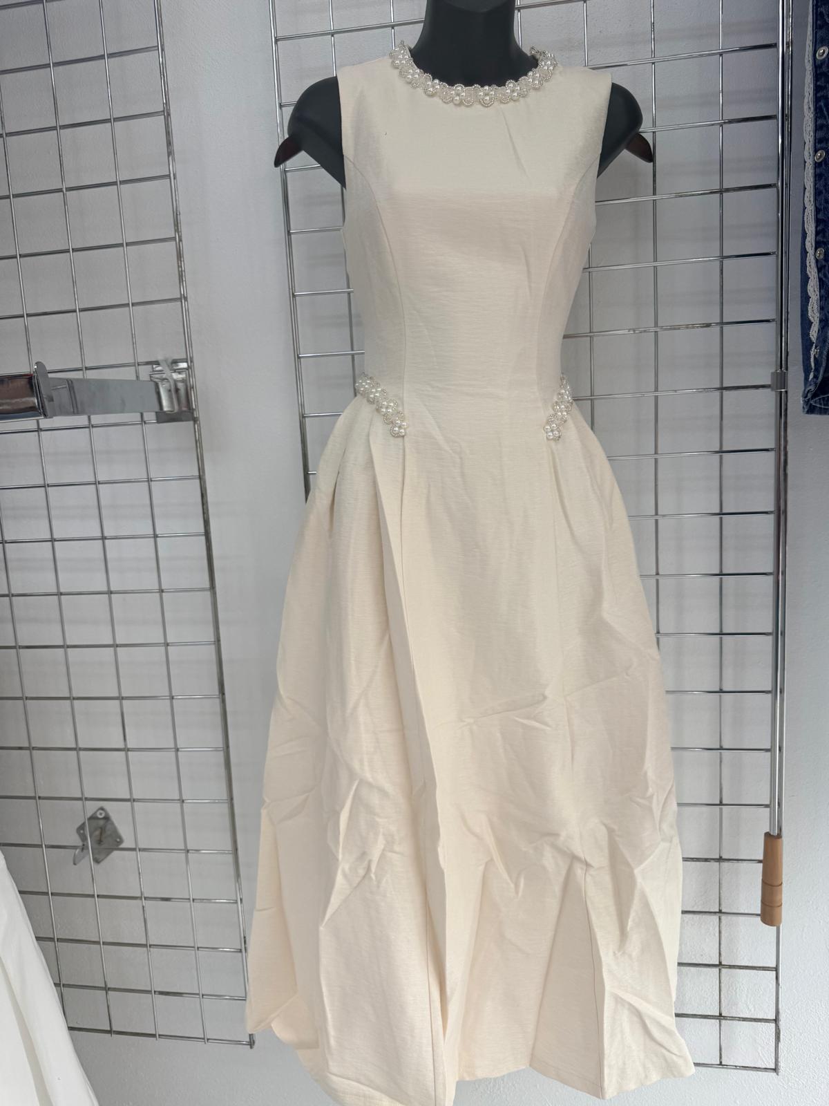 Vestido Perlas Ivory