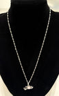 Collar "Mom" con Perla y Cadena Trenzada