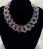 Collar Cadena Cubana Iridiscente
