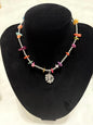 Collar Cuentas Multicolor Hoja Monstera