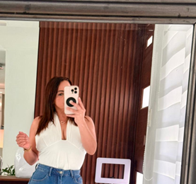 Camisa Blanco Escote Halter Profundo