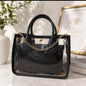 Bolso Transparente Negro con Cadena Dorada