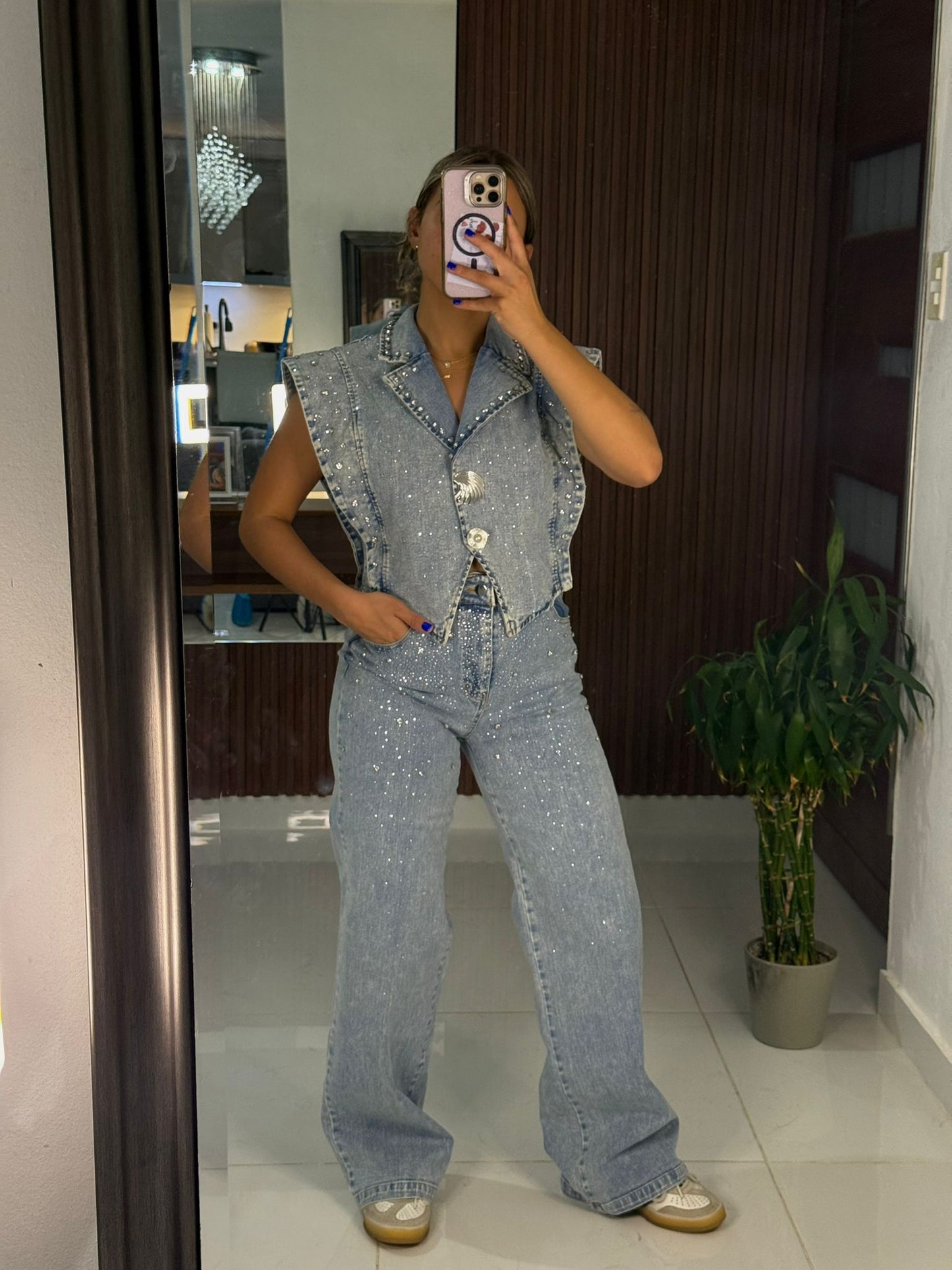 Set Denim Cristales